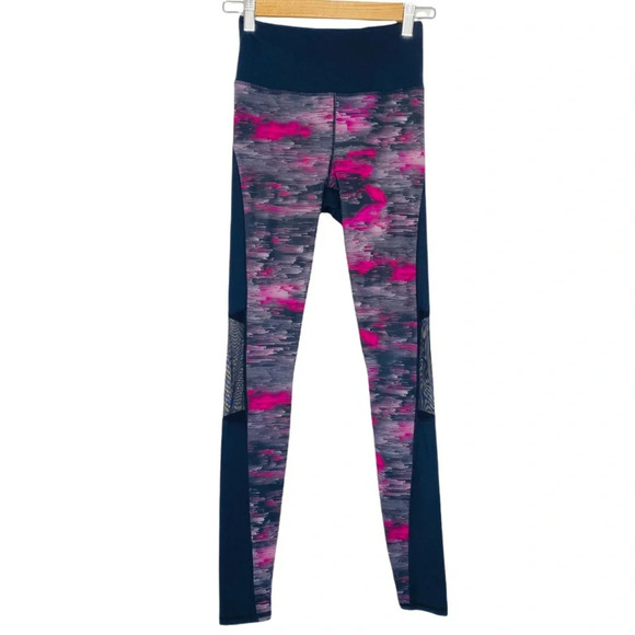 Alala Pure Barre Black Purple Balance Mesh High Rise Workout Tights Size XS - Picture 2 of 12